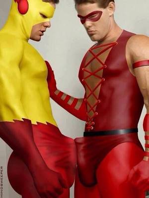 Male Superhero Gay Porn - â€œ Sexy Hot Men - Halloween is Coming â€“ â€ â€œFlash and another Super Hero  checking each other outâ€