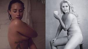 Amy Schumer Nude Porn Sex - Demi Lovato Praises Amy Schumer's Naked Photo for 'Taking a S**t' on  Society's Views | Entertainment Tonight