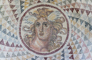 Aphrodite Hades Punishment Porn - A Roman mosaic from Piraeus depicting Medusa, using opus tessellatum, 2nd  century AD, National Archaeological Museum of Athens