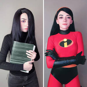 Incredibles Cosplay Porn - Self] 2 sides of Violet from Incredibles : r/cosplay
