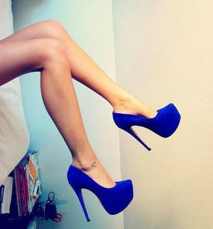 Blue Heels Porn - Hot blue pumps / stilettos / heel porn / women's fashion Small tattoo/  ankle tattoo