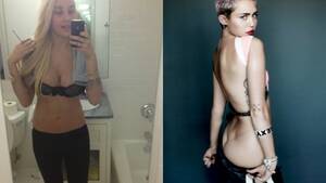 Amanda Bynes Porn Captions - Former Teen Stars Amanda Bynes and Miley Cyrus Both Pose (Almost) Naked â€“  StyleCaster