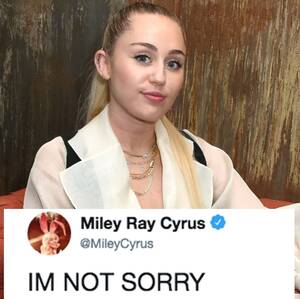 Miley Cyrus Porn Captions Celebrity - Miley Cyrus Rescinds Apology for Posing Nearly Topless 10 Years Ago