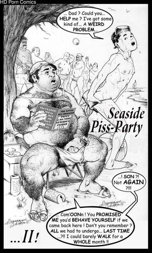 Cartoon Piss Porn - Seaside Piss-Party 2 comic porn | HD Porn Comics