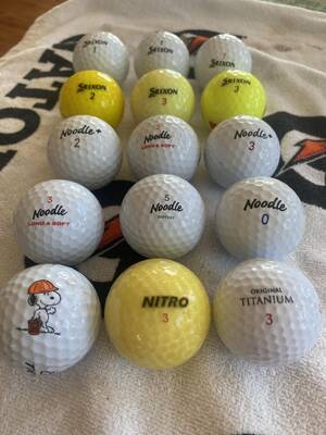 golf balls - Golf Ball Porn: Favorite Balls I've Fished Out of The Woods. (I have a  thing for Srixon & Noodle) : r/golf