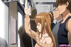 fingering toon girls - Hentai girl gets fingered on the subway - CartoonPorn.com