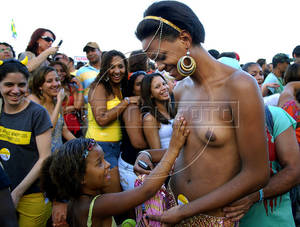 brazilian beach lesbians - Aggressive bukkake bondage