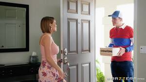delivery boy - MILF slut Krissy Lynn seduces the delivery guy and eats h... | Any Porn