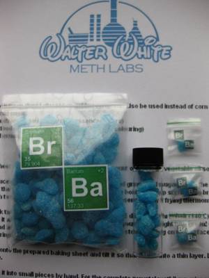 Autumn Homemade Meth - Breaking Bad Blue Sky Meth Candy (Spearmint) 40 Gram Bag, Glass Stash Vial