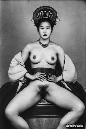 Geisha Vintage Porn - Image of royalty, portrait, japanese nude geisha, vintage photography -  spicy.porn