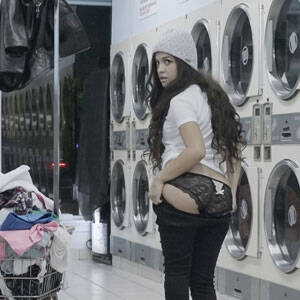 laundry room voyeur - Titty teen fucks voyeur at laundromat