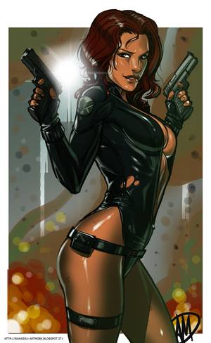 Avengers Sexy Porn - Black Widow pin-up by Ganassa - Avengers Assemble!