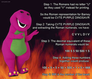 Female Barney Dinosaur Porn - Barney the Dinosaur = Satan