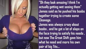 huge mega boobs captions - His Own Pair Of Big Tits