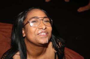 ebony cum facial glasses - Ebony Glasses Cum Face Porn Pics & Naked Photos - PornPics.com