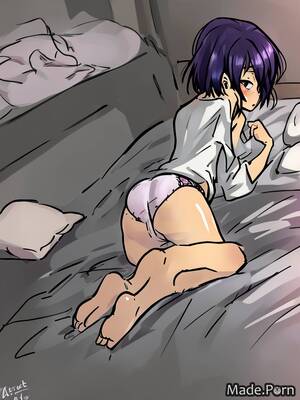 messy anime panties - Porn image of bedroom cartoon messy hair pajamas 18 panties short created  by AI