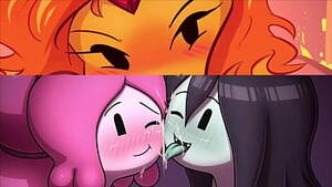 Anime Lesbian Porn Princess Bubblegum - Princess Bubblegum, Marceline & Flame Princess - Adventure Time  [Compilation] watch online