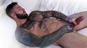 Hairy Uncut Man Porn - Hairy Man with a Big Uncut Dick - Gay Porn - The Guy Site