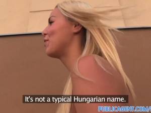 Hot Hungarian Chick Nailed - PublicAgent Hot Hungarian blonde gets fucked in a restaurant toilet
