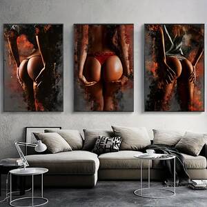 home nudist gallery - 3pcs Abstract Sexy Nude Female Body Art Posters Prints Oil Painting Canvas  Painting Graffiti Sex Wall Art Modern Room Home Decor Without Frame | Buy ,  Save | Temu