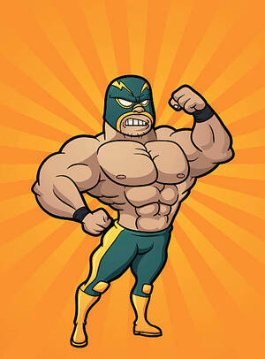 mexican wrestler cartoon - A Cartoon Of A Mexican Wrestler Stock Illustration - Download Image Now -  Wrestling, Lucha Libre, Mask - Disguise - iStock