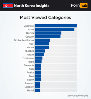 North Korean Pornography - Pornhub Just Released New Data on What North Koreans Watch to Get Off