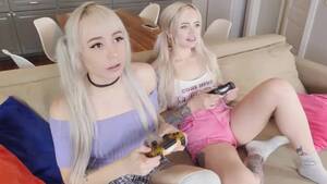 japanese cute girl gamer - Two Gamer girls make a Pause to suck Hard Cock in POV
