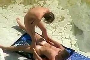 beach hidden fuck - Hidden cam clip with my neighbour fucking his wife on a beach, watch free  porn video,