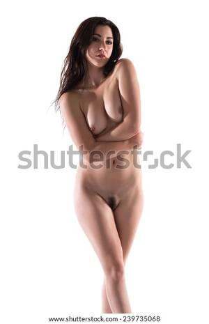 Beautiful Petite Brunette Porn - Pretty Petite Brunette Nude On White Stock Photo 239735068 | Shutterstock