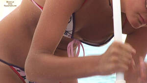 bikini oop nip slip at beach - Voyeur Nipple Slip - Beach Voyeur , Loose Bra, Nipple Slip, Nice Nip Slip