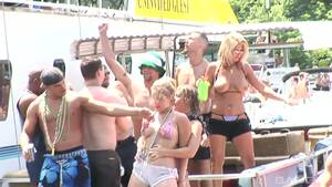 beach party models topless - Naughty nude chicks go wild at the beach party - AnySex.com Video