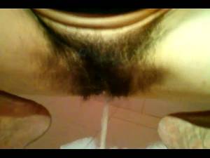 Hairy Pussy Peeing Close Up - 