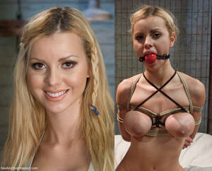 Jessie Porn Bondage - Jessie Rogers before and after being tied up