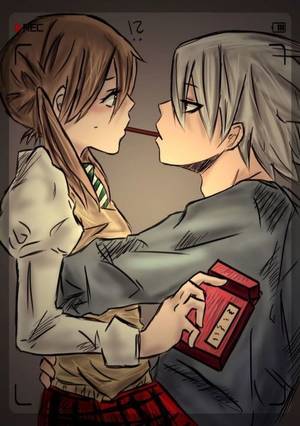 Cat Form Soul Eater Porn - Soul Eater Maka Albarn X Soul Eater Evans One of my OTPs is playing The  Pocky Game!