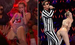 Fuck Miley - Miley Cyrus VMAs: Parents label performance 'sexual exploitation' after  20-year-old tried to shed her Disney image | Daily Mail Online