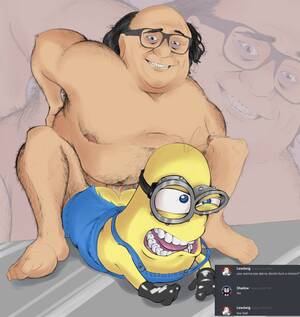 Gay Porn Minions - Rule 34 - absurd res ambiguous gender anal bald blue eyes clothing  crossover danny devito despicable me discord duo english text eyewear  forced from behind position gay glasses gloves goggles hairy handwear