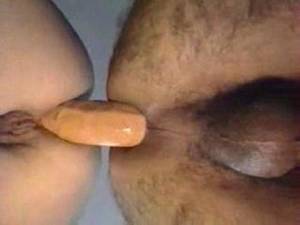 black dildo couple - dildo penetration in asshole,deep dildo insertion,huge toy penetration in  asshole,long