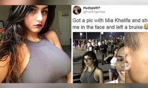 Mia Khalifa 2017 - Mia Khalifa hits a fan while he takes a selfie with the porn star without  asking her, Twitterati does not forgive him! | India.com