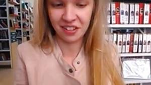 Library Solo - Horny teen In Library
