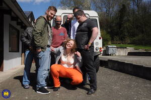 mature amateur gang bang - German mature amateur having a gang bang - Mature.nl