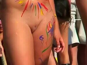 body painted naked beach party - Discover the New Wave of Body Painting XXX Videos at xecce.com