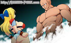 horny cartoon xxx hunger games - Full color cartoon art of an ecchi oppai hentai girl with big tits facing  off against a horny Mr Clean in a sexy illustration from the animated  hentai xxx ...