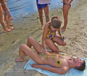 body painted naked beach party - Since ...