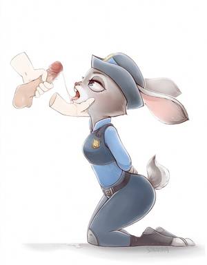 Judy Hopps Furry Porn - e621 2015 anthro badge balls blue_eyes blush breasts clothing cum  cum_in_mouth cum_inside cum_string cute disembodied_hand disembodied_penis