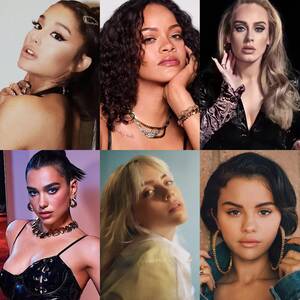 Ariana Grande Porn Taylor Swift Nude - Six Pack Challenge: Ariana Grande vs Rihanna vs Adele vs Dua Lipa vs Billie  Eilish vs Selena Gomez : r/CelebBattles