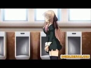 anime shemale fapping - Shemale hentai bigcock self masturbating in the toilet - XXXYMovies.com