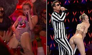 Miley Cyrus Fuck Tape - Miley Cyrus VMAs: Parents label performance 'sexual exploitation' after  20-year-old tried to shed her Disney image | Daily Mail Online