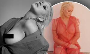 christina aguilera big boobs - Christina Aguilera poses topless to promote new album Liberation | Daily  Mail Online