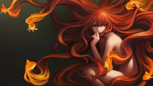 naked anime red head - HD wallpaper: anime, fish, redhead, nude, anime girls, drawing, strategic  covering | Wallpaper Flare