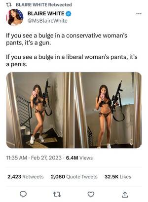 Blaire White Trans Woman Porn - Blaire White a literal pre-op trans woman and a alt-right conservative  posting this.ðŸ¤¦â€â™€ï¸ : r/WhitePeopleTwitter